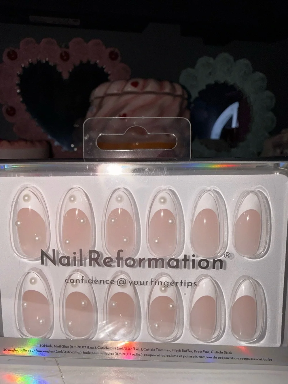 Nail Reformation Nude French Tip Pearl Accent Press-On Nails